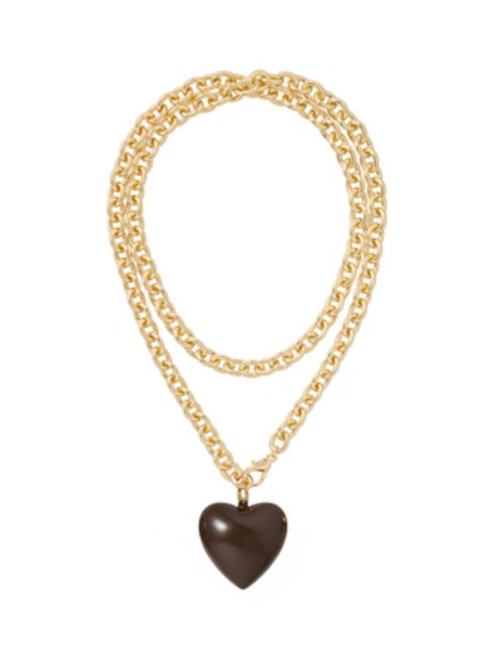 NWOT Roxanne Assoulin The Big Puffy Heart Charm Necklace